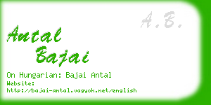 antal bajai business card